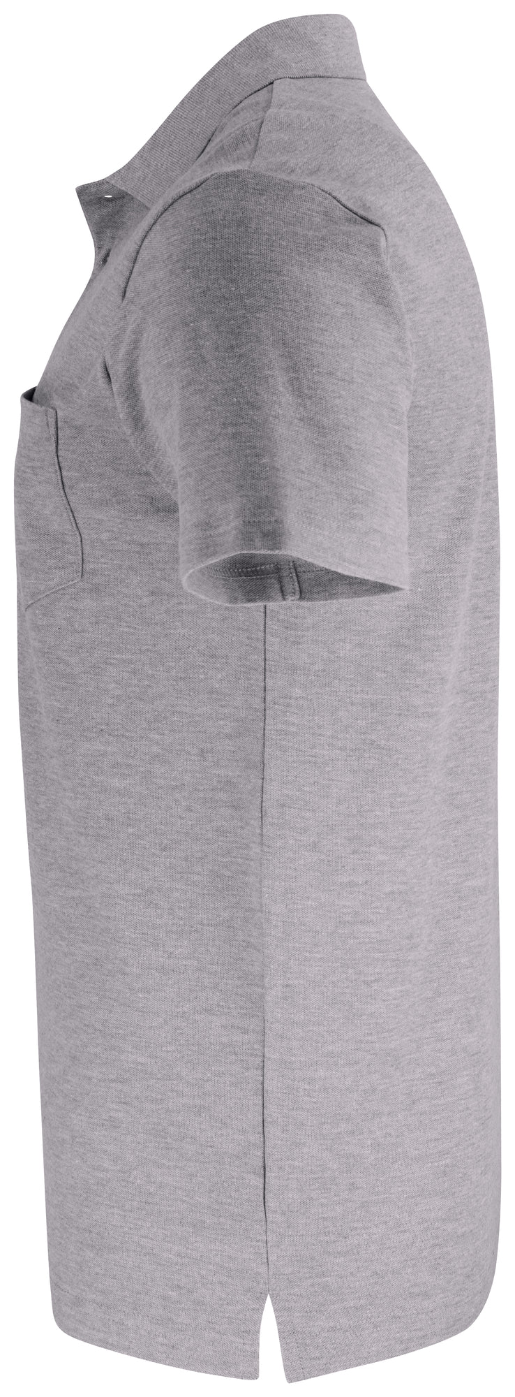 Clique Basic Polo Pocket – Gråmelert – venstre side