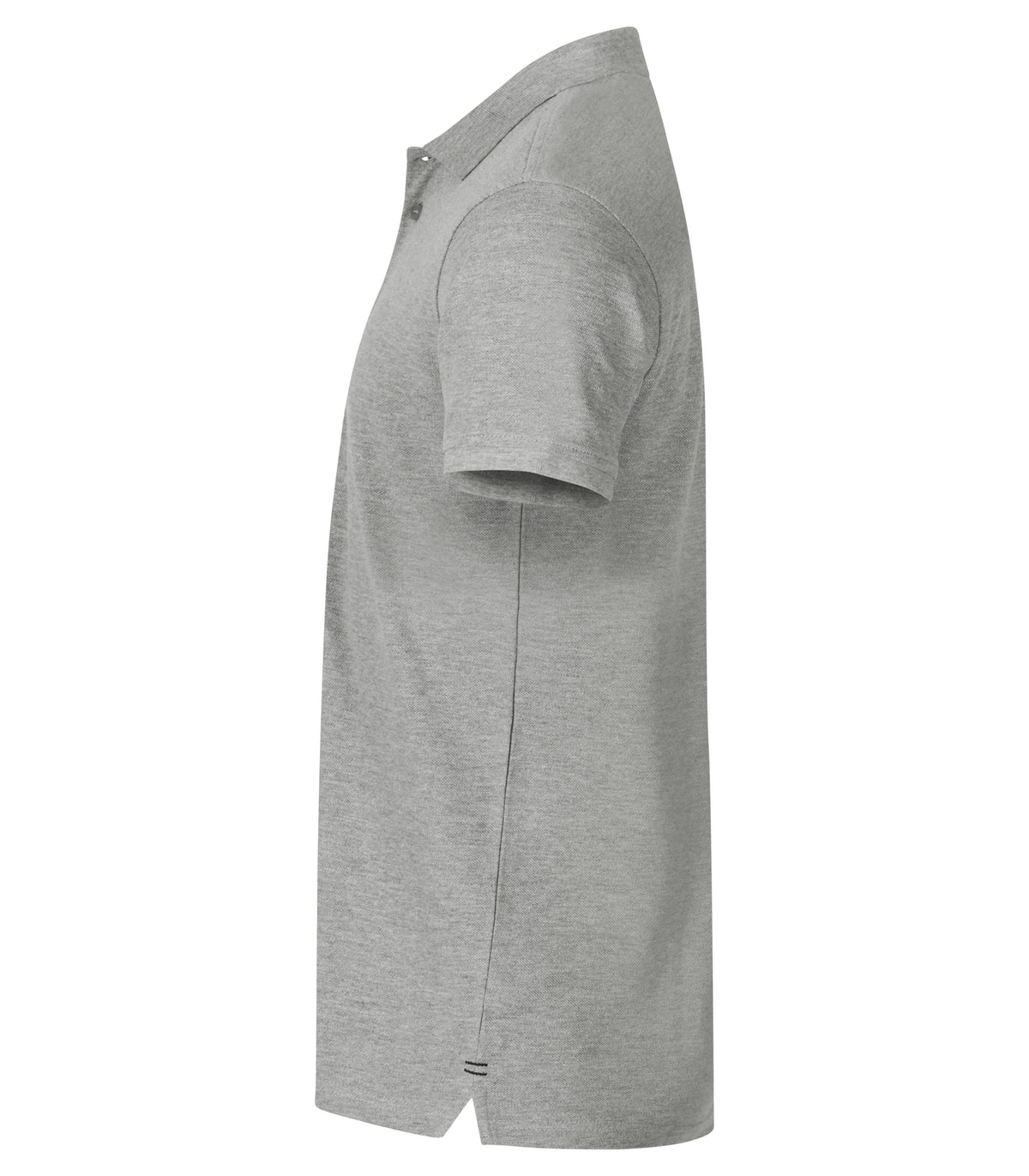 Clique Heavy Premium Polo – Gråmelert – venstre side