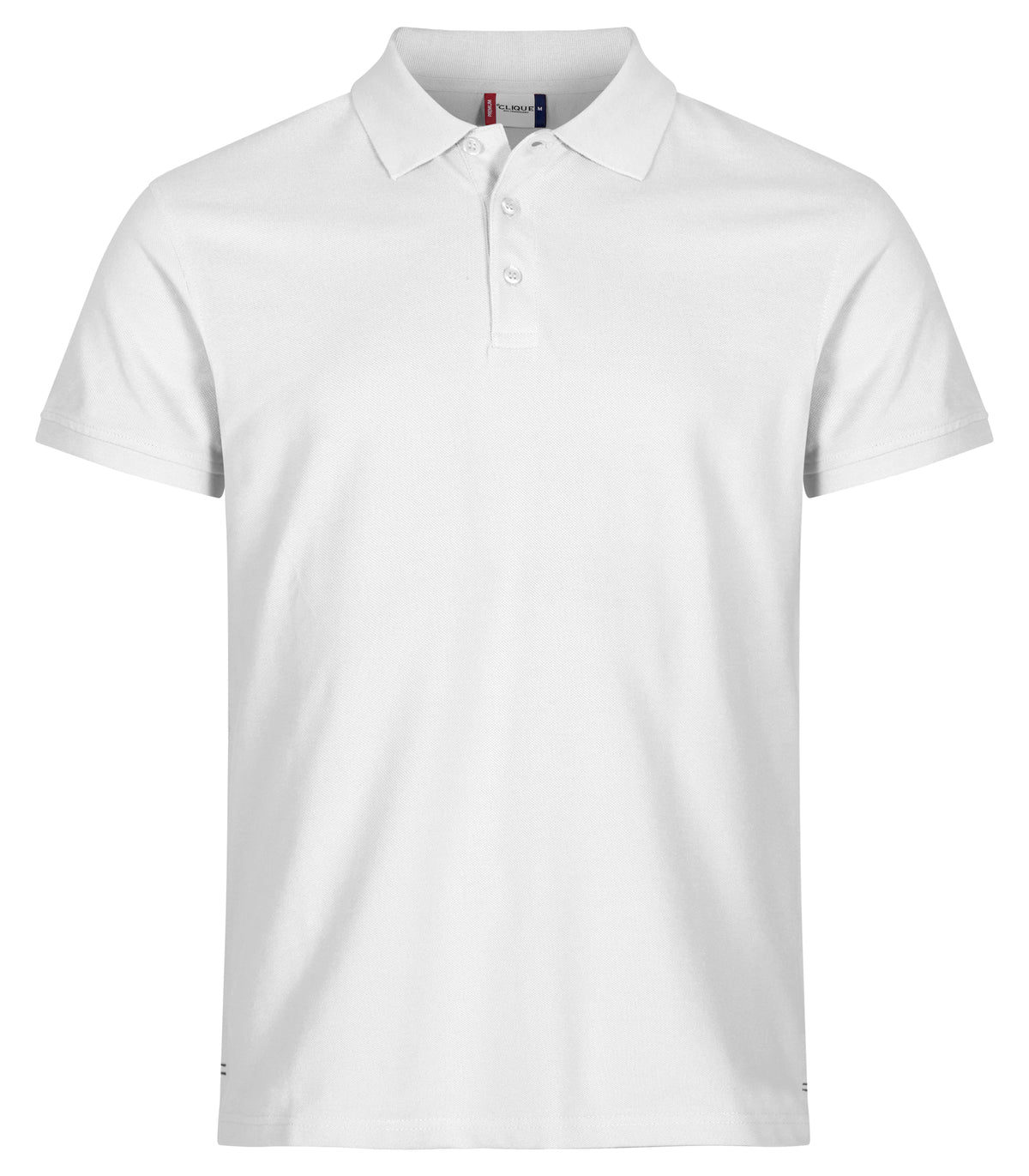 Clique Heavy Premium Polo – Hvit – forside