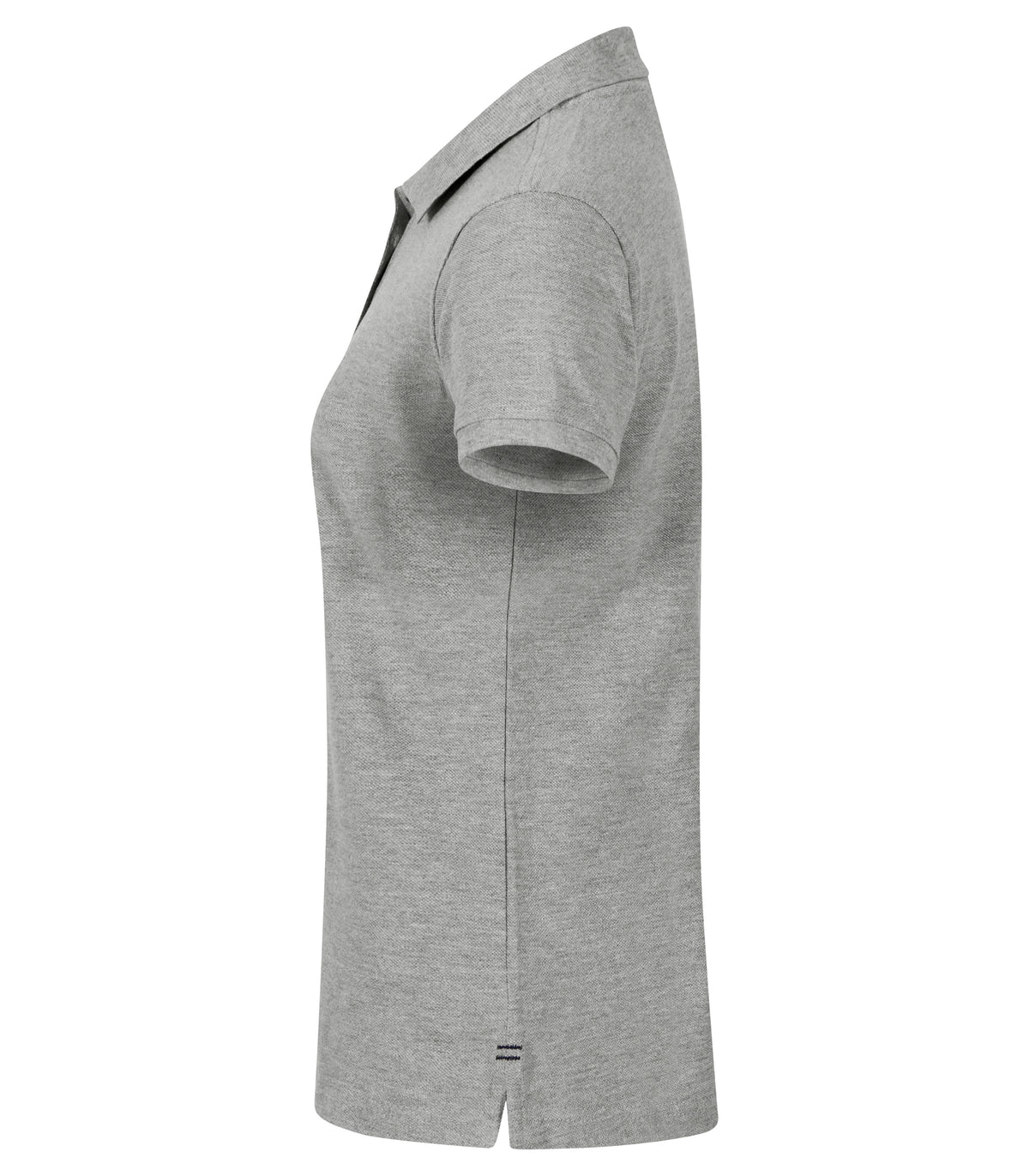 Clique Heavy Premium Polo – dame – Gråmelert – venstre side