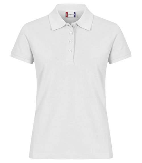 Clique Heavy Premium Polo – dame – Hvit – forside