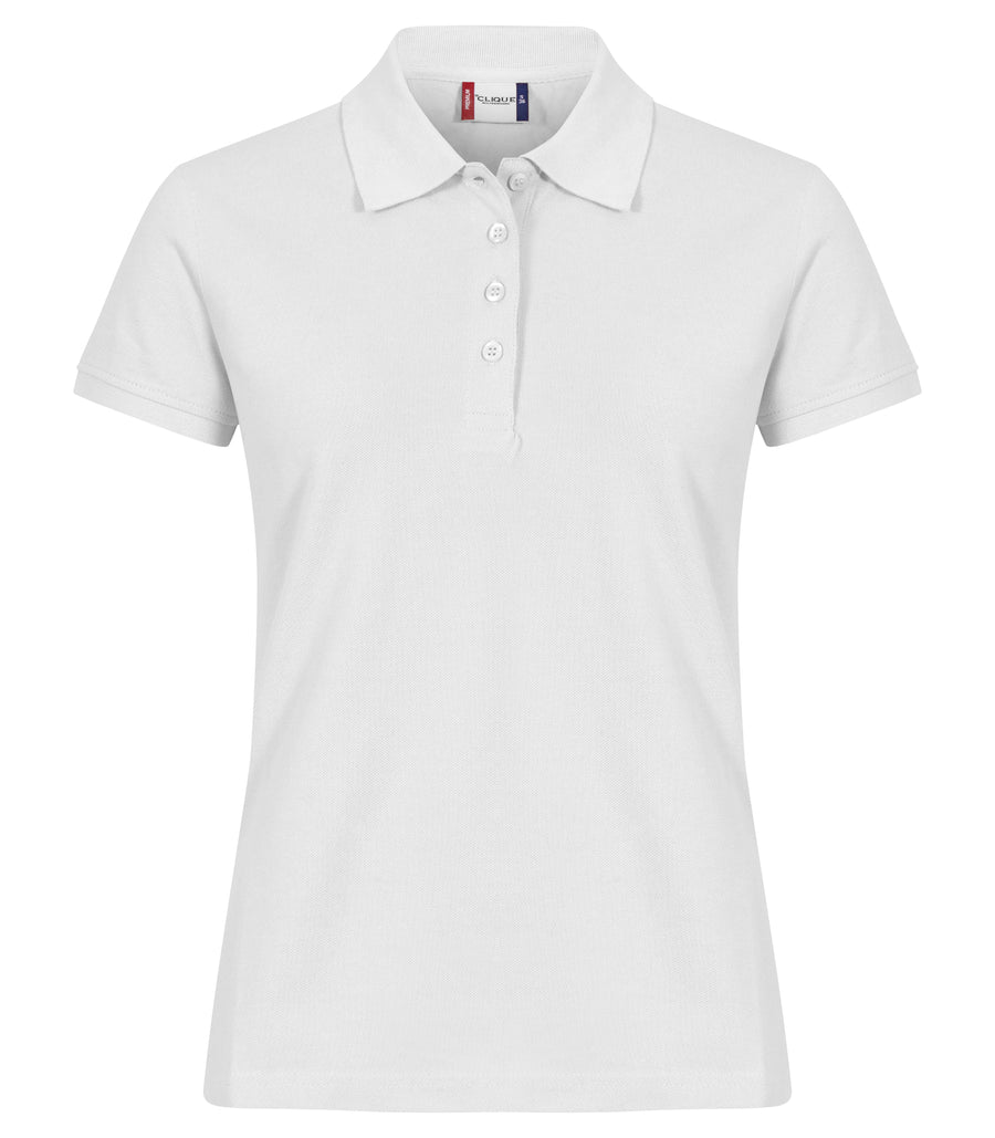 Clique Heavy Premium Polo – dame – Hvit – forside