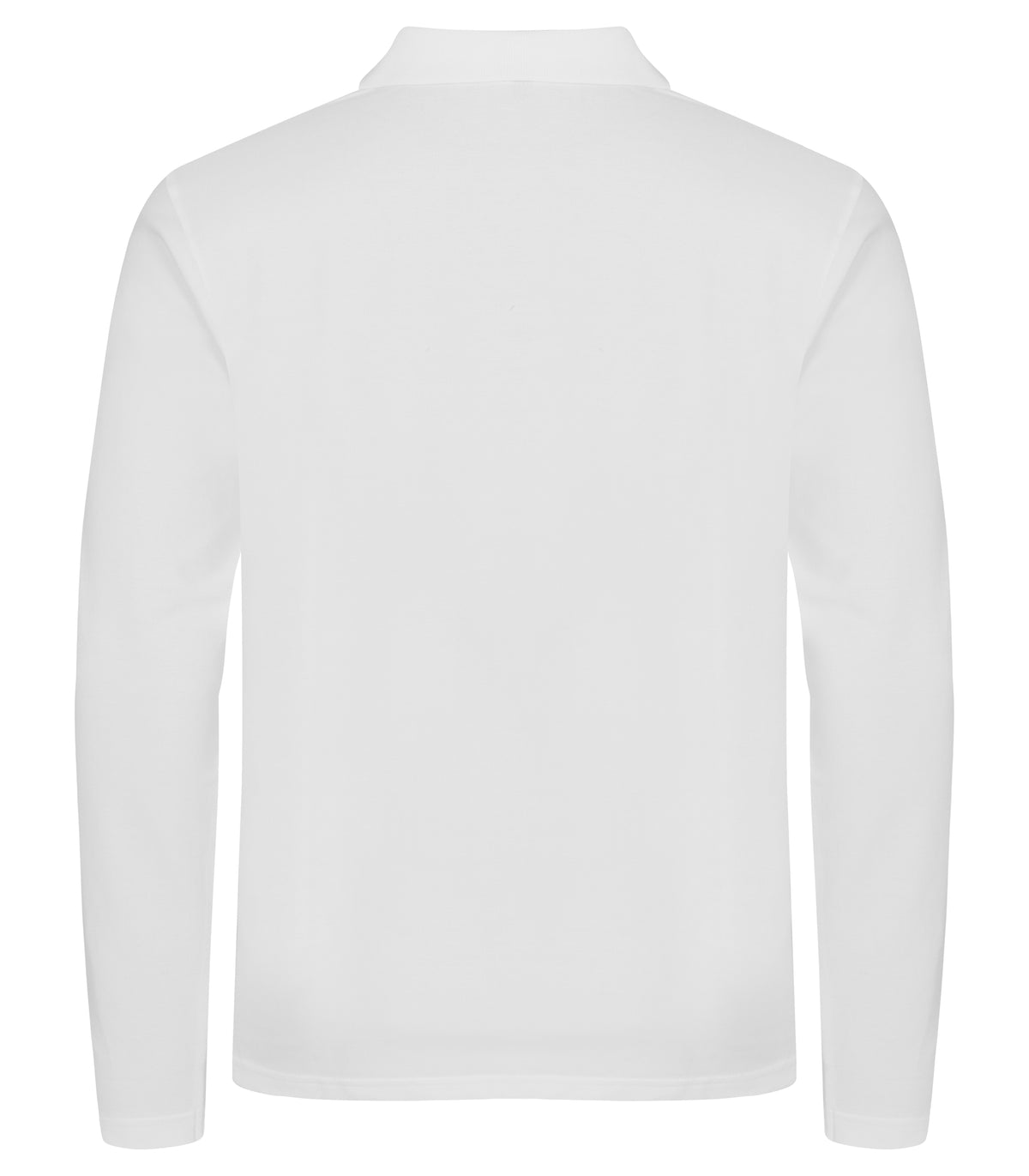 Clique Stretch Premium Polo L/S – Hvit – bakside