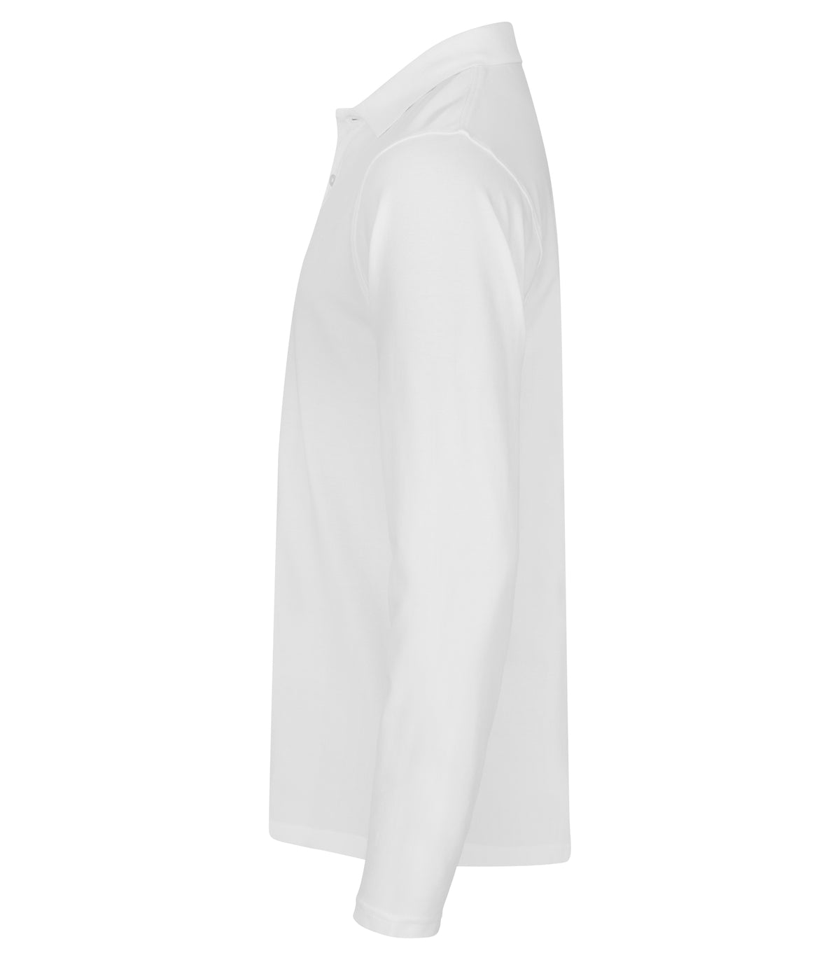 Clique Stretch Premium Polo L/S – Hvit – venstre side