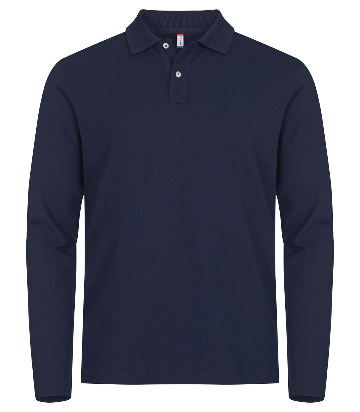 Clique Stretch Premium Polo L/S – Mørk marineblå – forside