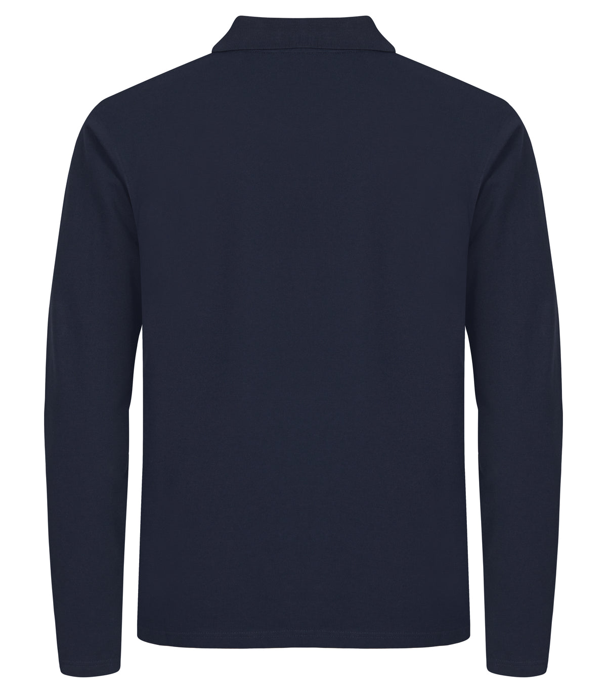 Clique Stretch Premium Polo L/S – Mørk marineblå – bakside