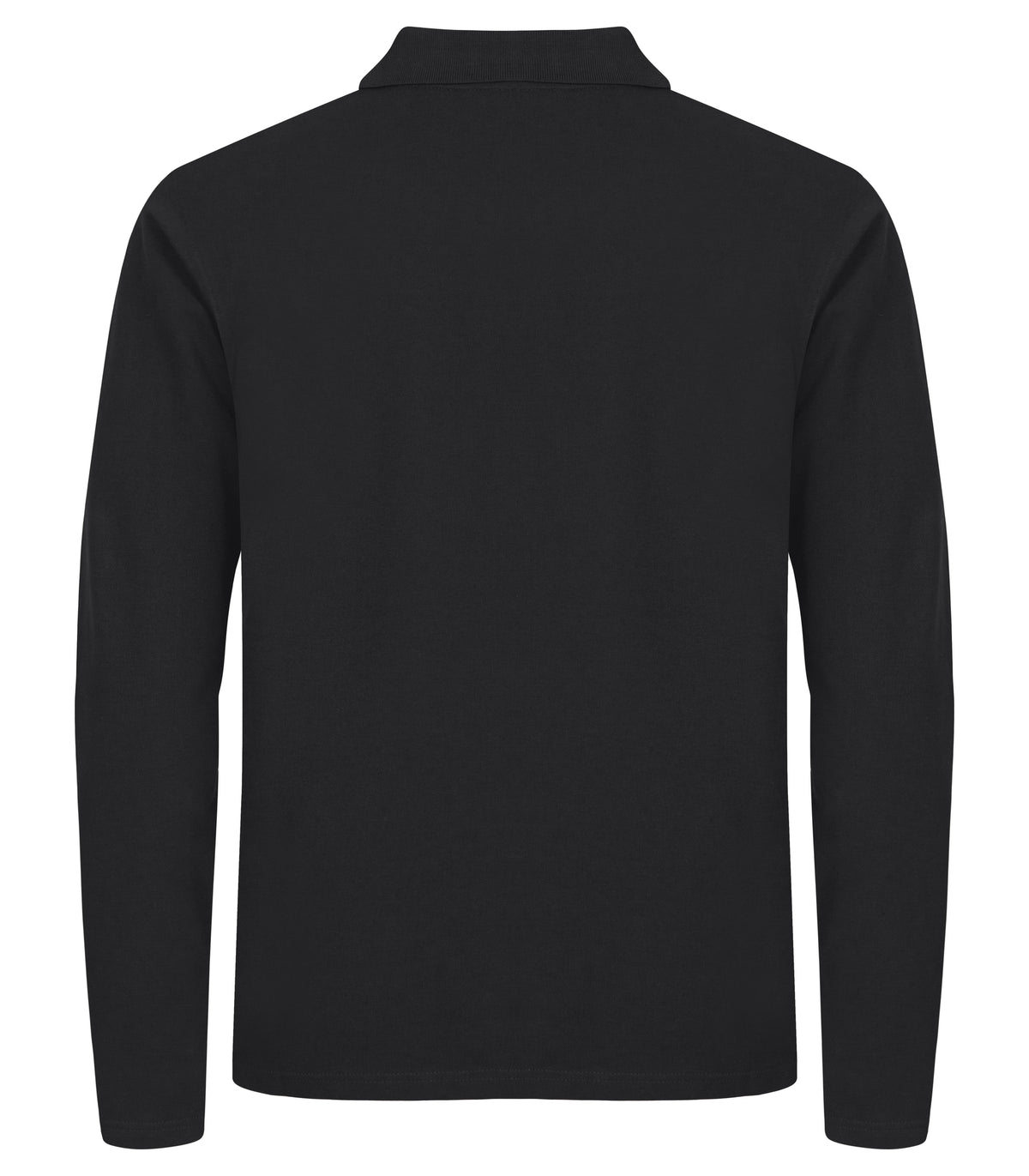 Clique Stretch Premium Polo L/S – Svart – bakside