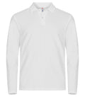 Clique Stretch Premium Polo L/S – Hvit – forside
