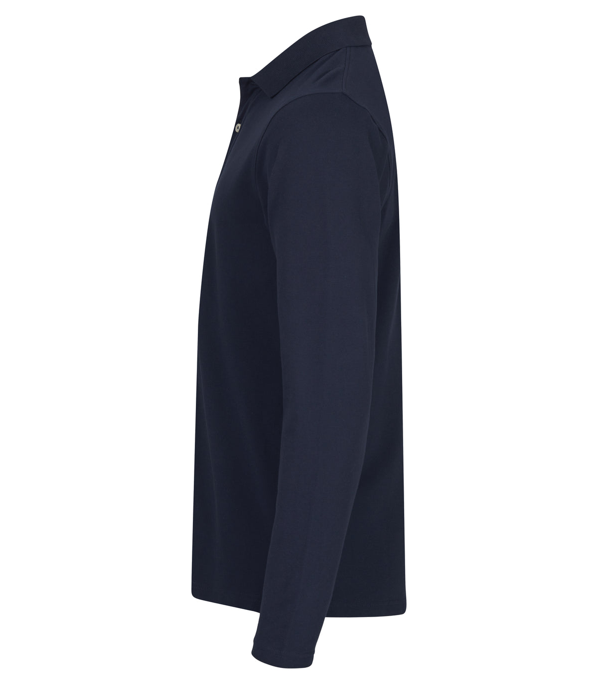 Clique Stretch Premium Polo L/S – Mørk marineblå – venstre side