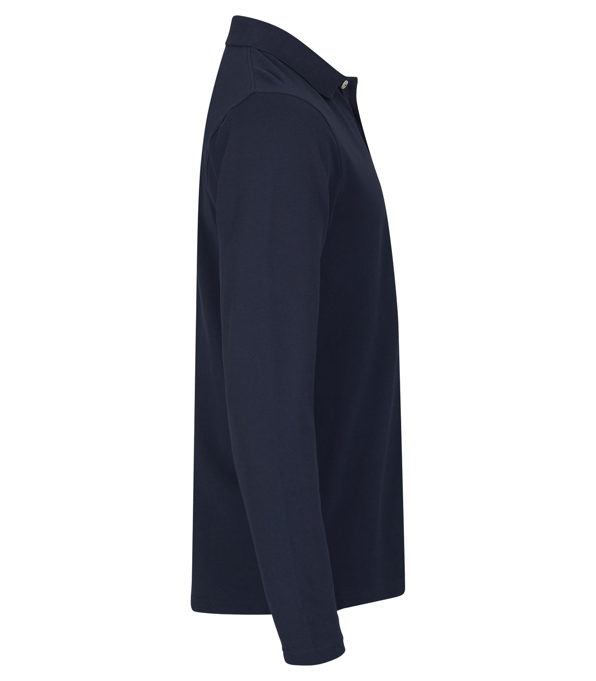 Clique Stretch Premium Polo L/S – Mørk marineblå – høyre side
