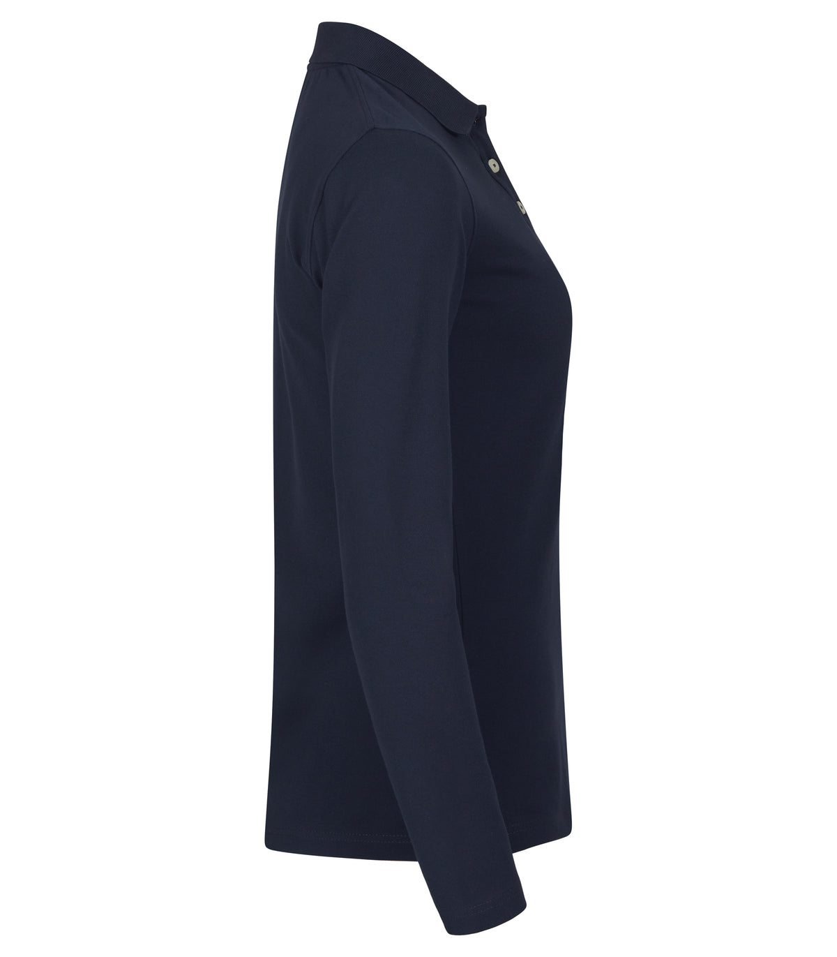 Clique Stretch Premium Polo L/S – dame – Mørk marineblå – høyre side