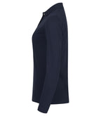 Clique Stretch Premium Polo L/S – dame – Mørk marineblå – venstre side