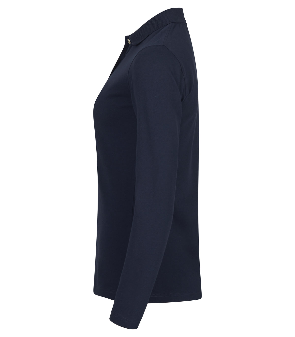 Clique Stretch Premium Polo L/S – dame – Mørk marineblå – venstre side