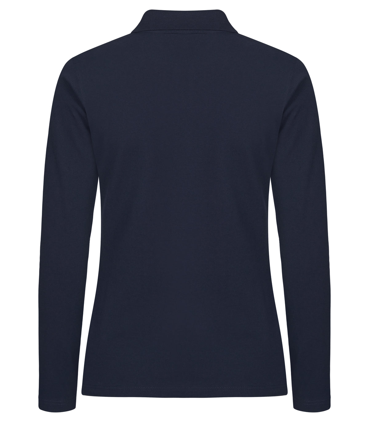 Clique Stretch Premium Polo L/S – dame – Mørk marineblå – bakside
