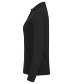 Clique Stretch Premium Polo L/S – dame – Svart – venstre side