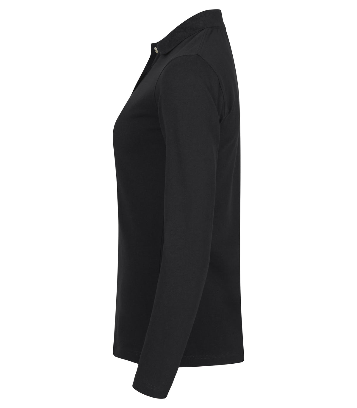 Clique Stretch Premium Polo L/S – dame – Svart – venstre side