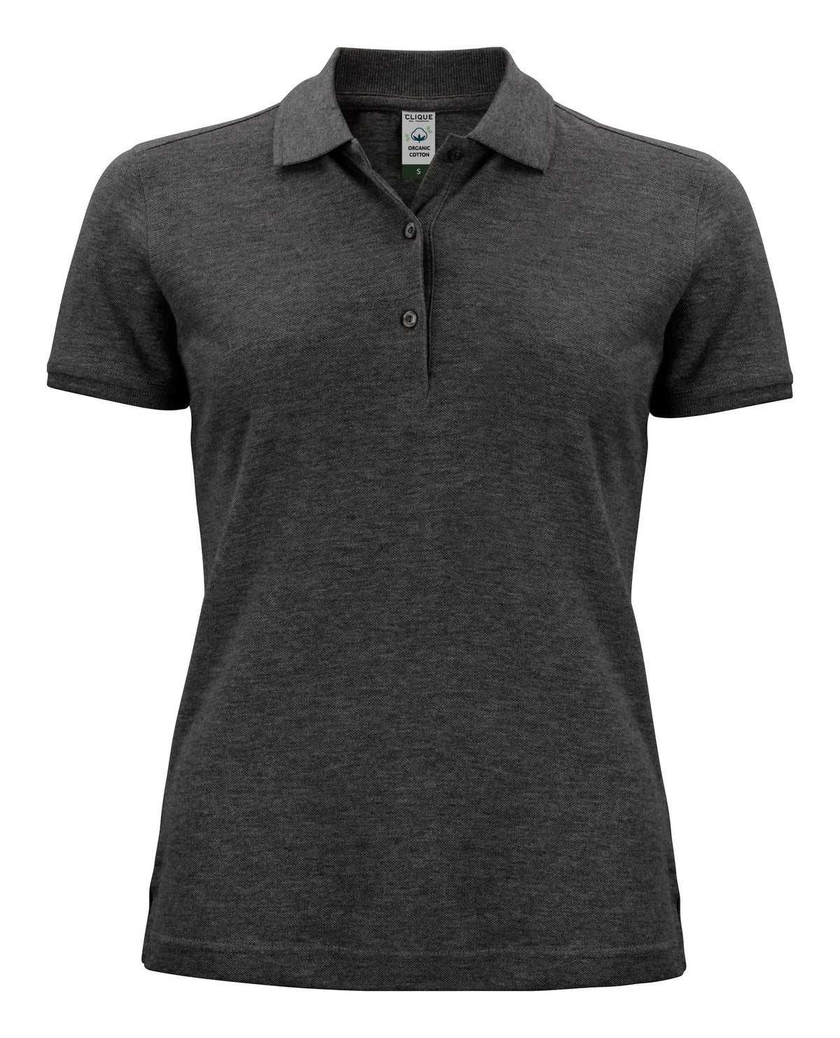 Clique Classic OC Polo – dame – Antrasittmelert – forside
