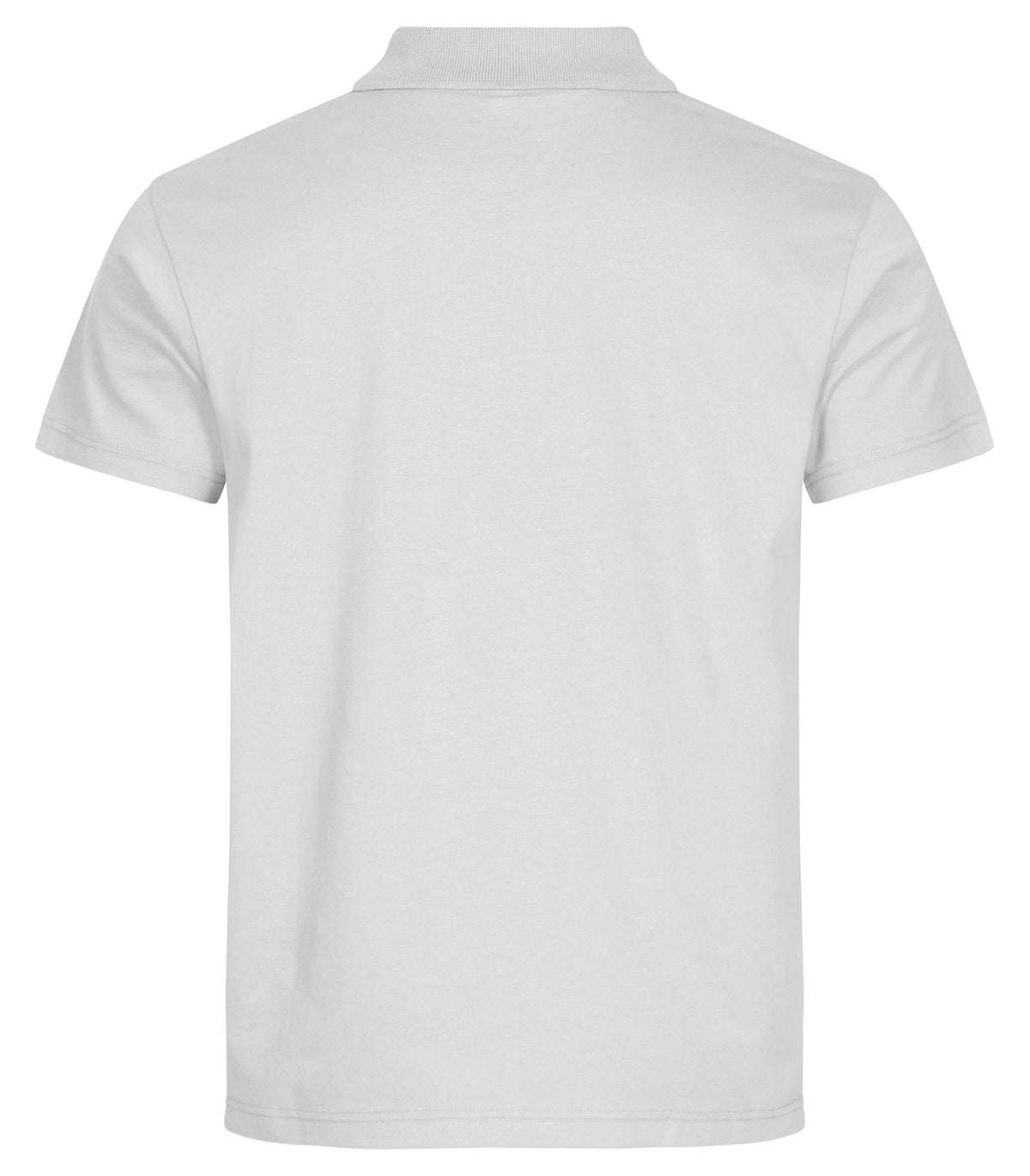 Clique Single Jersey Polo – Hvit – bakside