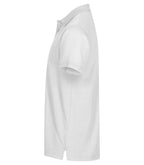 Clique Single Jersey Polo – Hvit – venstre side
