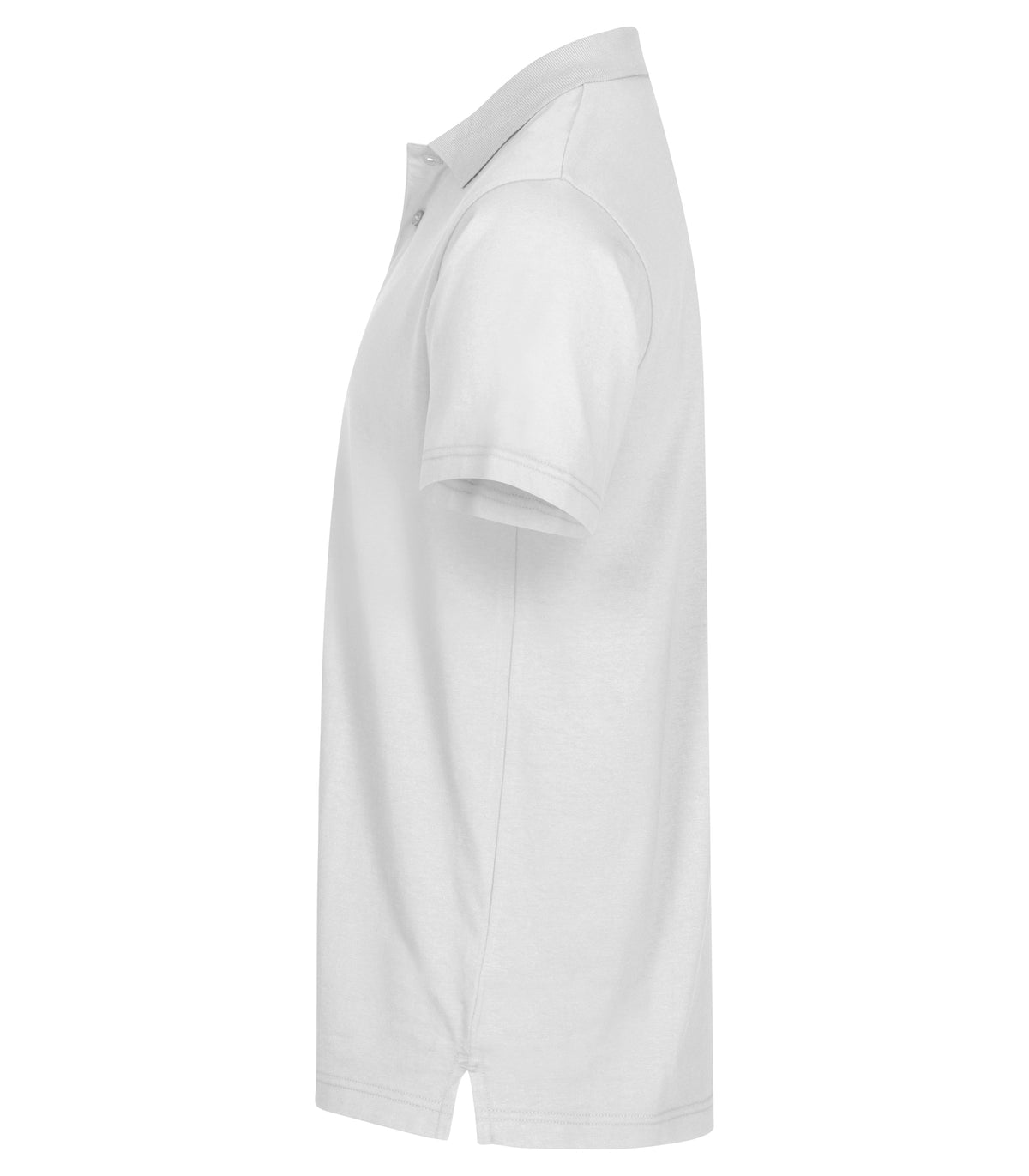Clique Single Jersey Polo – Hvit – venstre side