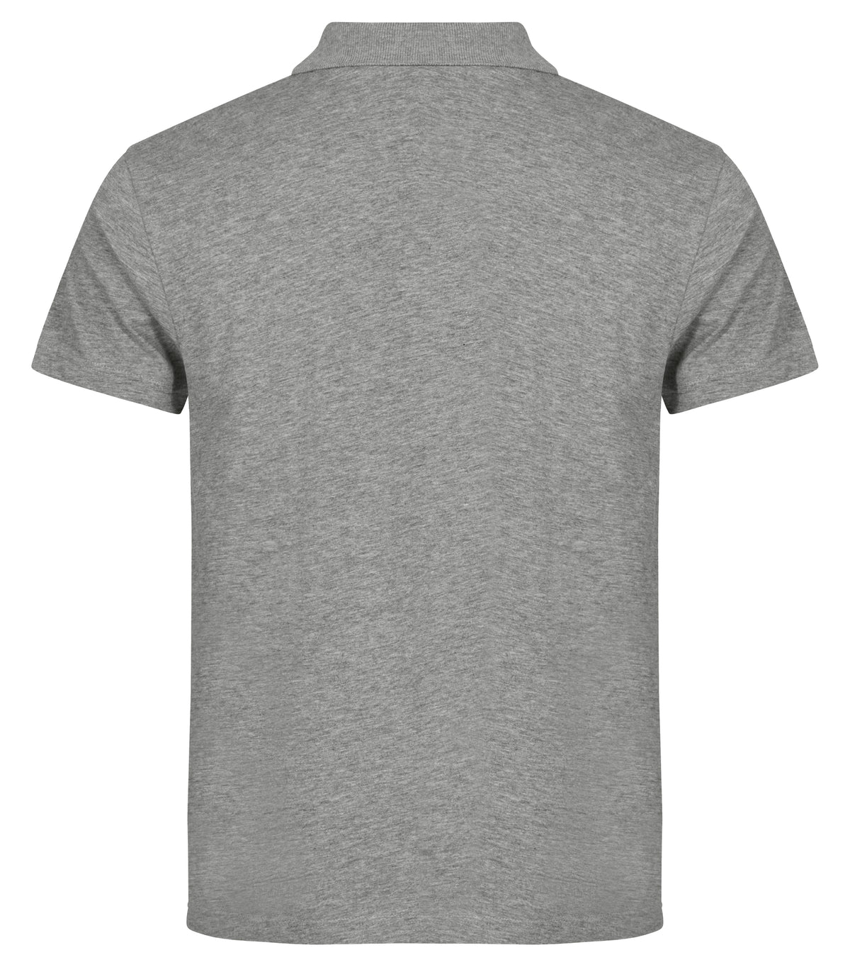 Clique Single Jersey Polo – Gråmelert – bakside
