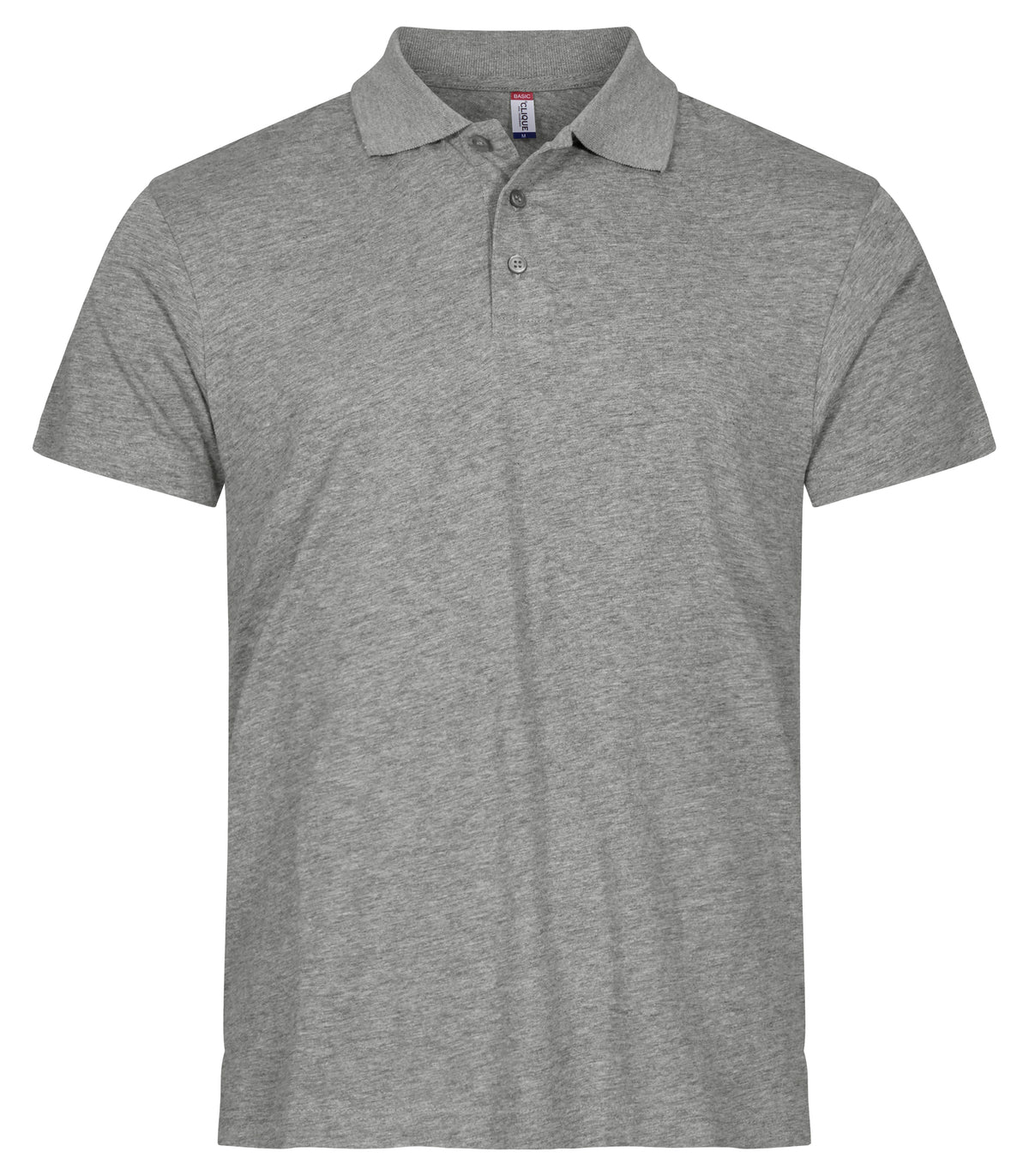 Clique Single Jersey Polo – Gråmelert – forside