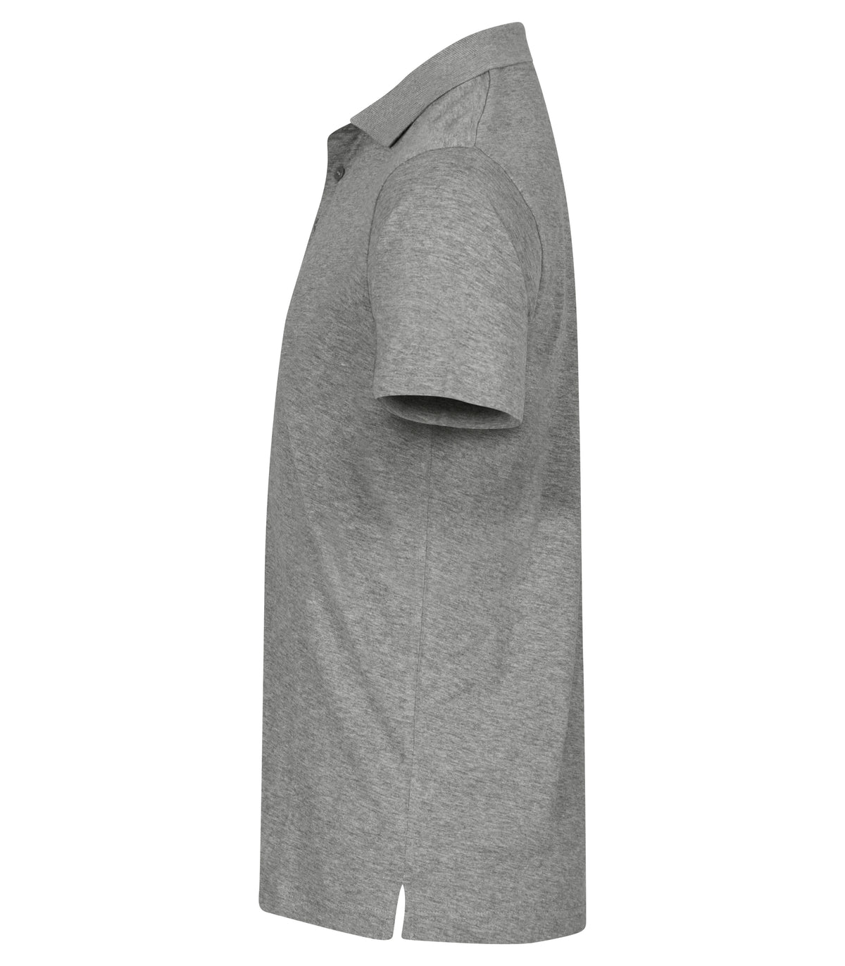 Clique Single Jersey Polo – Gråmelert – venstre side