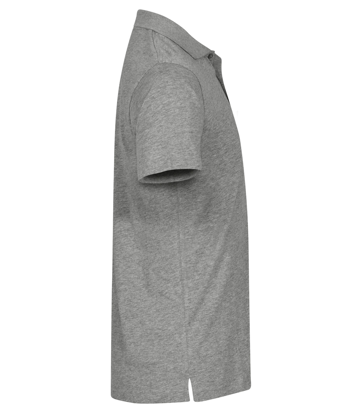 Clique Single Jersey Polo – Gråmelert – høyre side