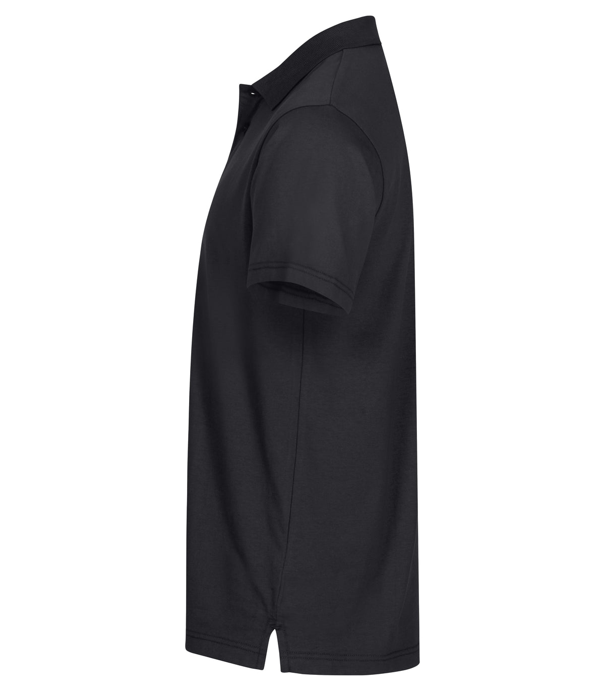 Clique Single Jersey Polo – Svart – venstre side