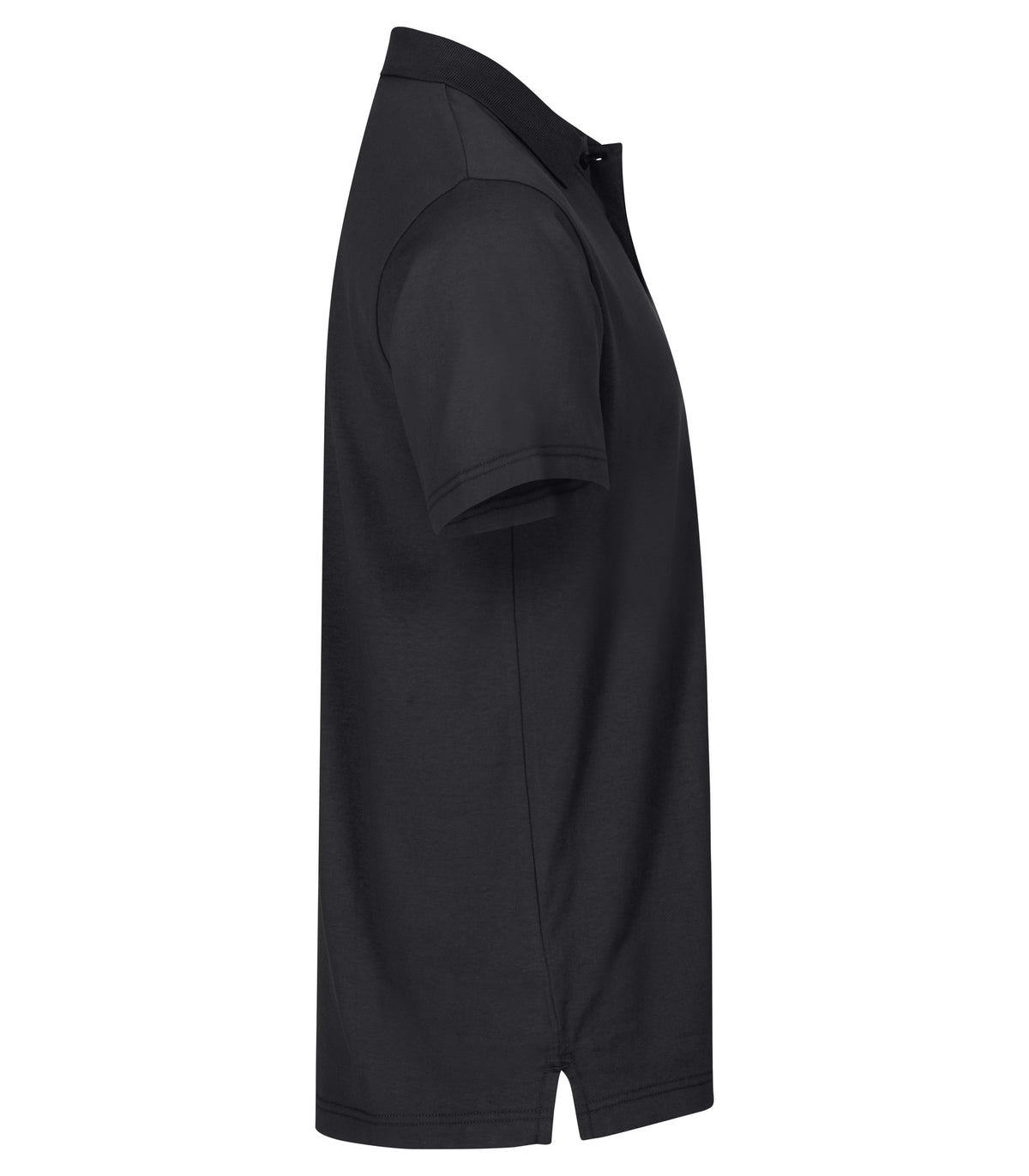 Clique Single Jersey Polo – Svart – høyre side