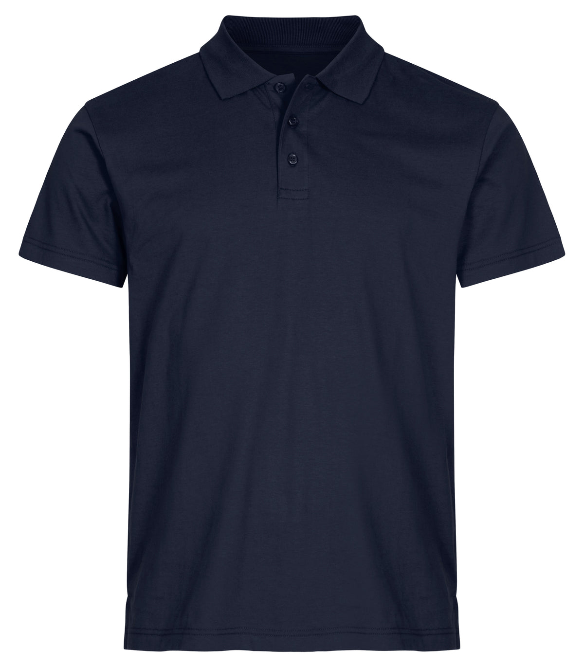 Clique Single Jersey Polo – Mørk marineblå – forside