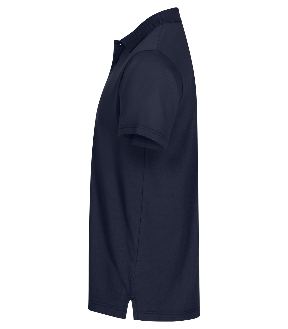 Clique Single Jersey Polo – Mørk marineblå – venstre side