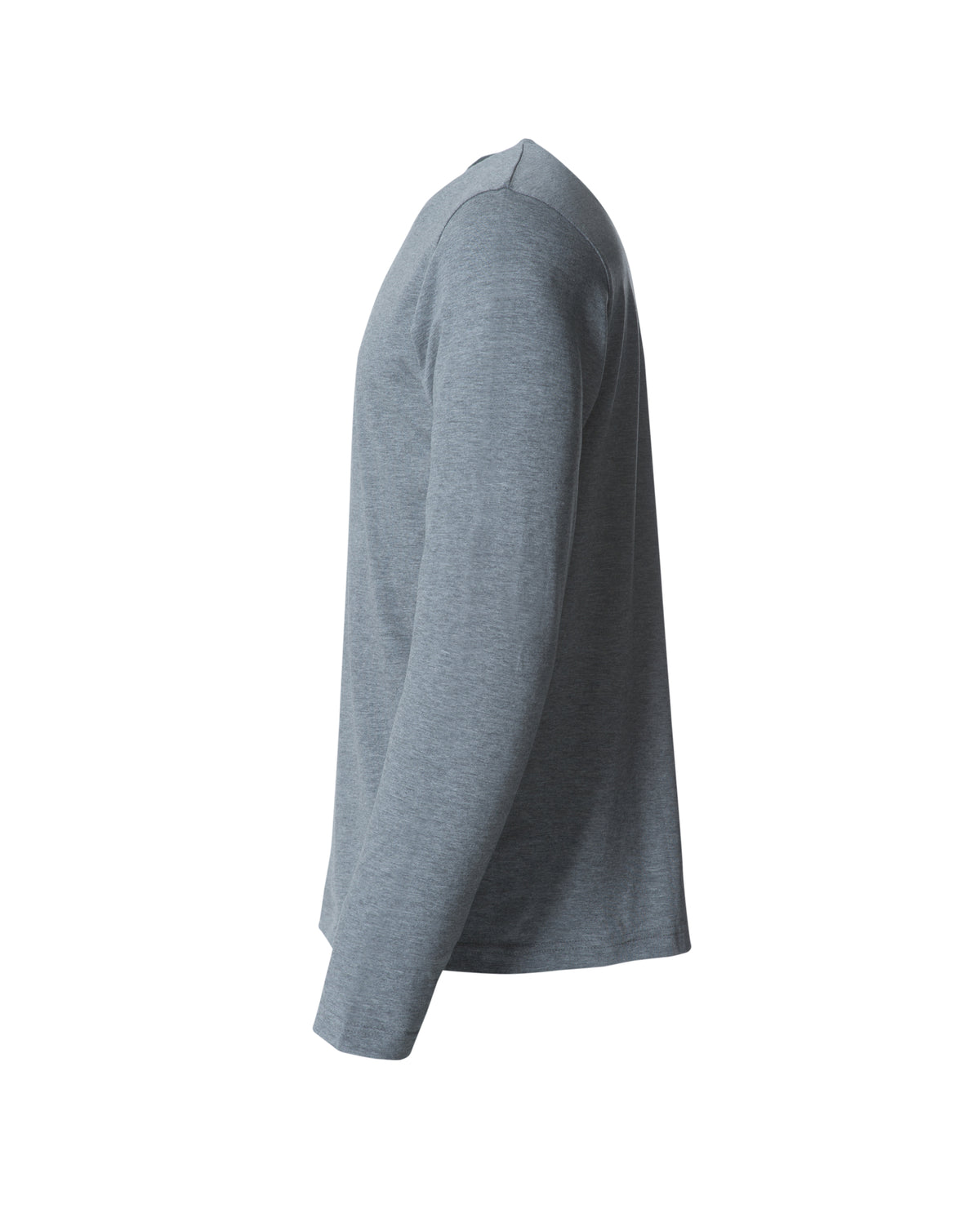 Clique Basic-T L/S – Gråmelert – venstre side