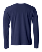 Clique Basic-T L/S – Mørk marineblå – bakside