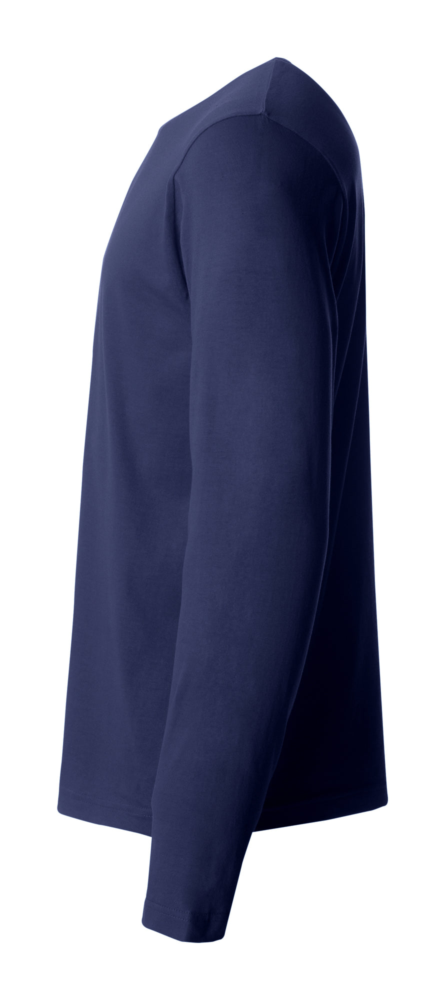 Clique Basic-T L/S – Mørk marineblå – venstre side