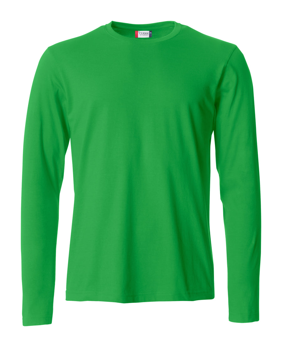 Clique Basic-T L/S – Eplegrønn – forside