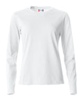Clique Basic-T L/S – dame – Hvit – forside
