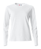 Clique Basic-T L/S – dame – Hvit – forside