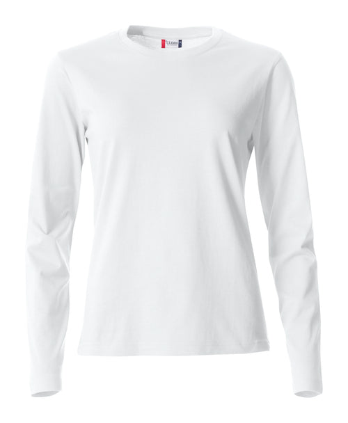 Clique Basic-T L/S – dame – Hvit – forside