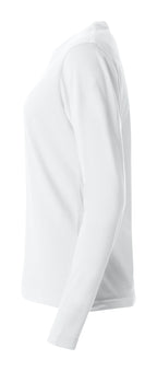 Clique Basic-T L/S – dame – Hvit – venstre side