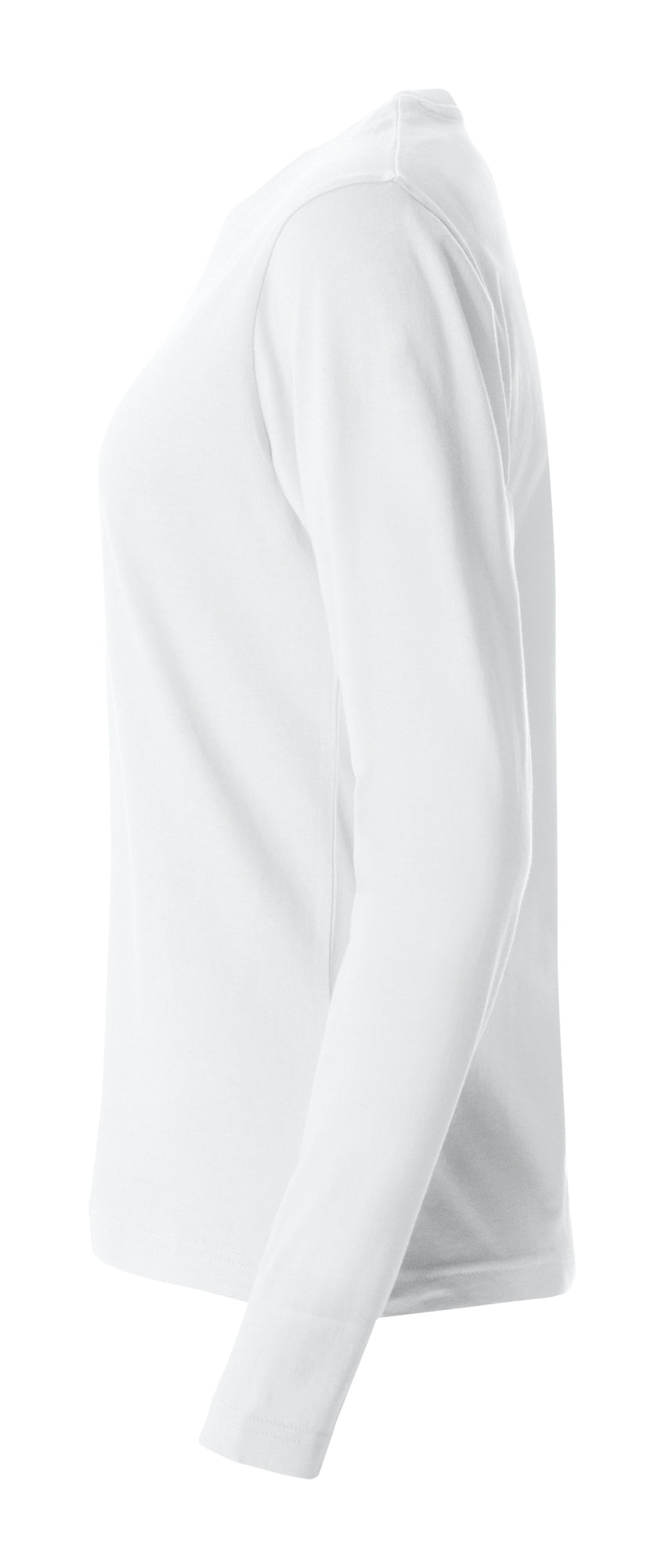 Clique Basic-T L/S – dame – Hvit – venstre side