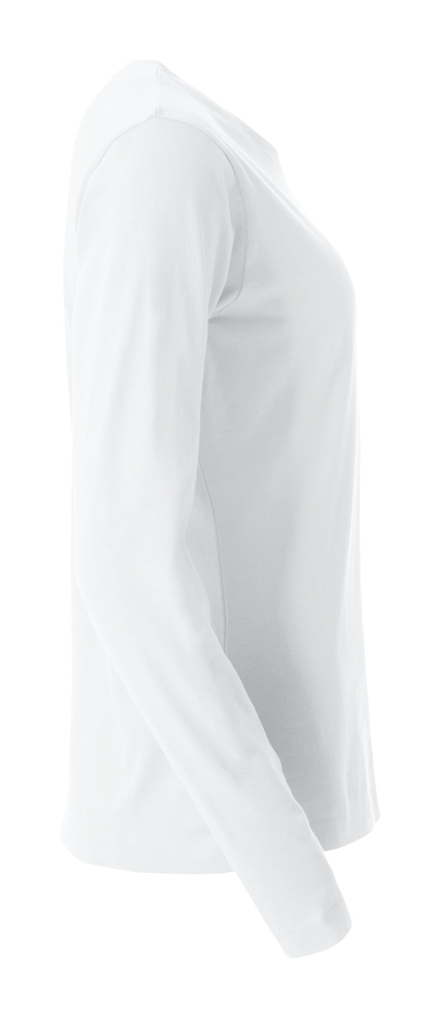 Clique Basic-T L/S – dame – Hvit – høyre side
