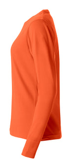 Clique Basic-T L/S – dame – Blodoransje – venstre side