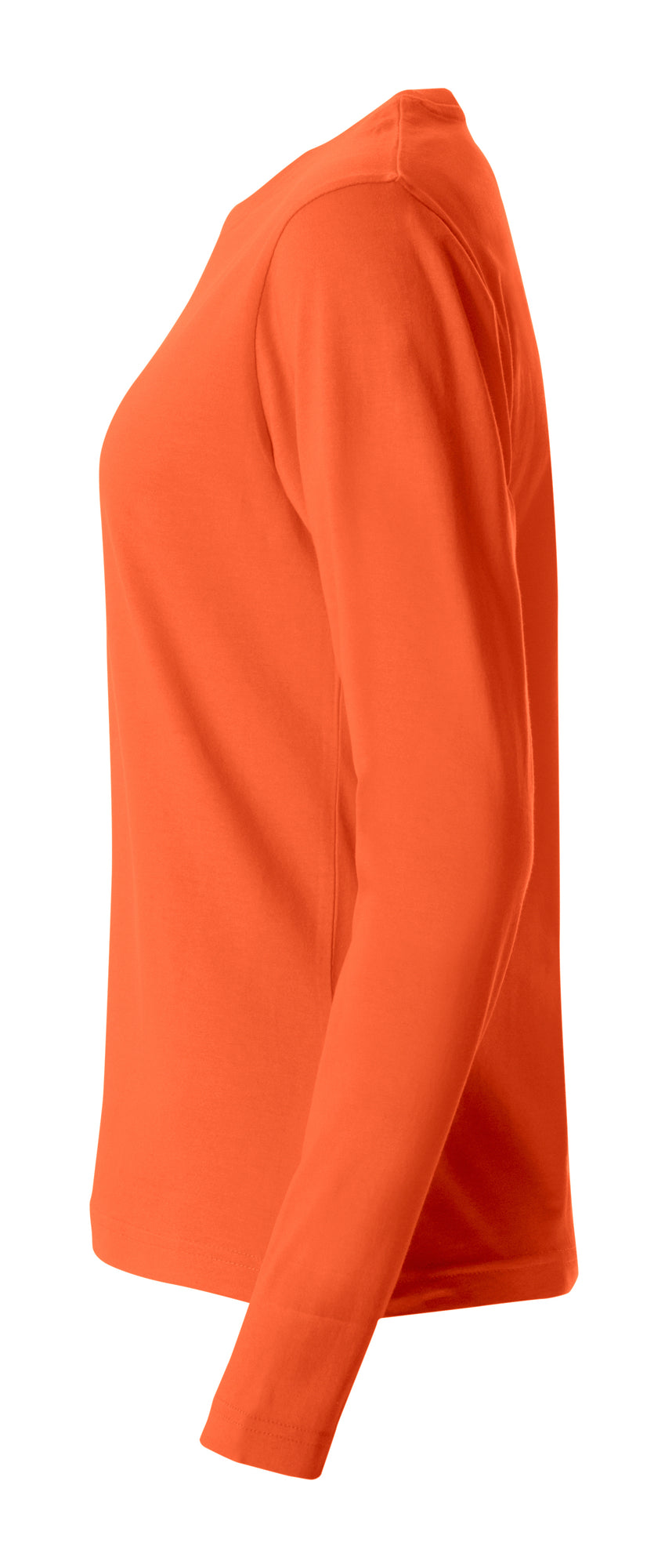 Clique Basic-T L/S – dame – Blodoransje – venstre side