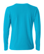 Clique Basic-T L/S – dame – Turkis – bakside