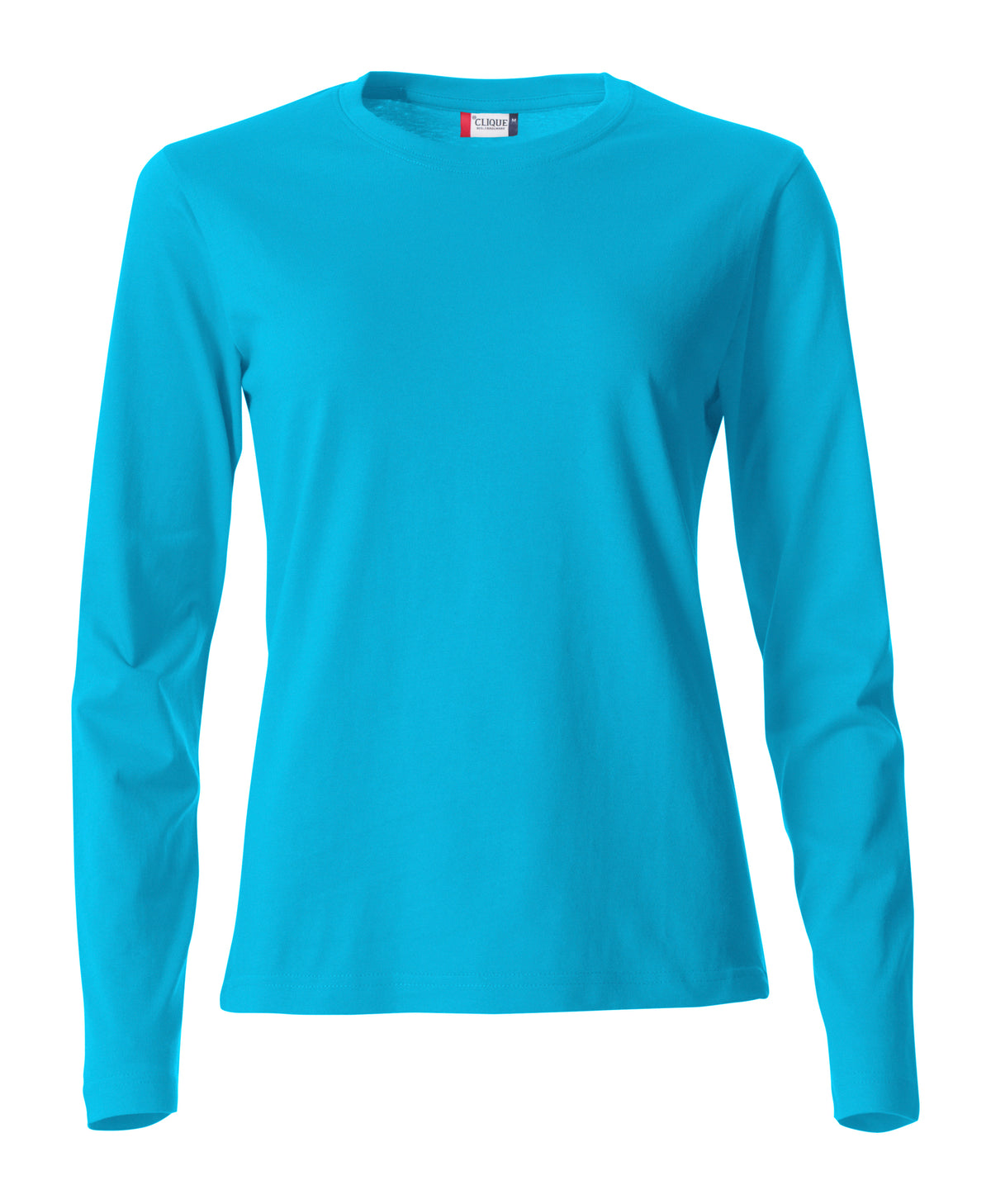 Clique Basic-T L/S – dame – Turkis – forside