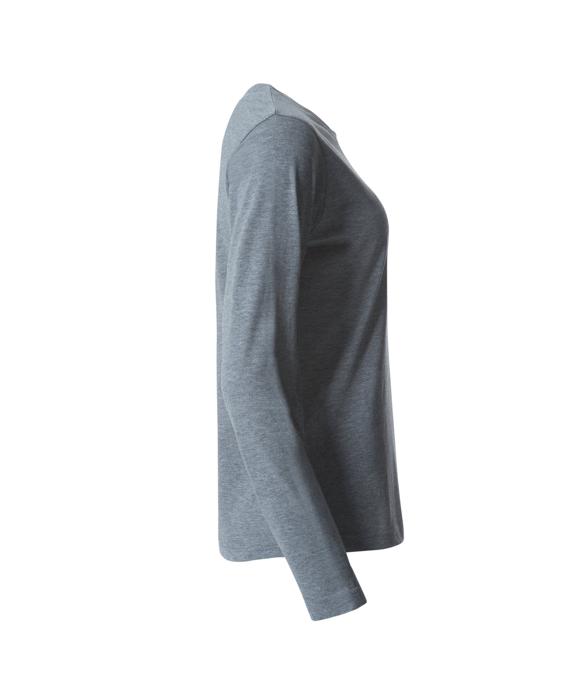 Clique Basic-T L/S – dame – Gråmelert – høyre side