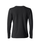 Clique Basic-T L/S – dame – Svart – bakside