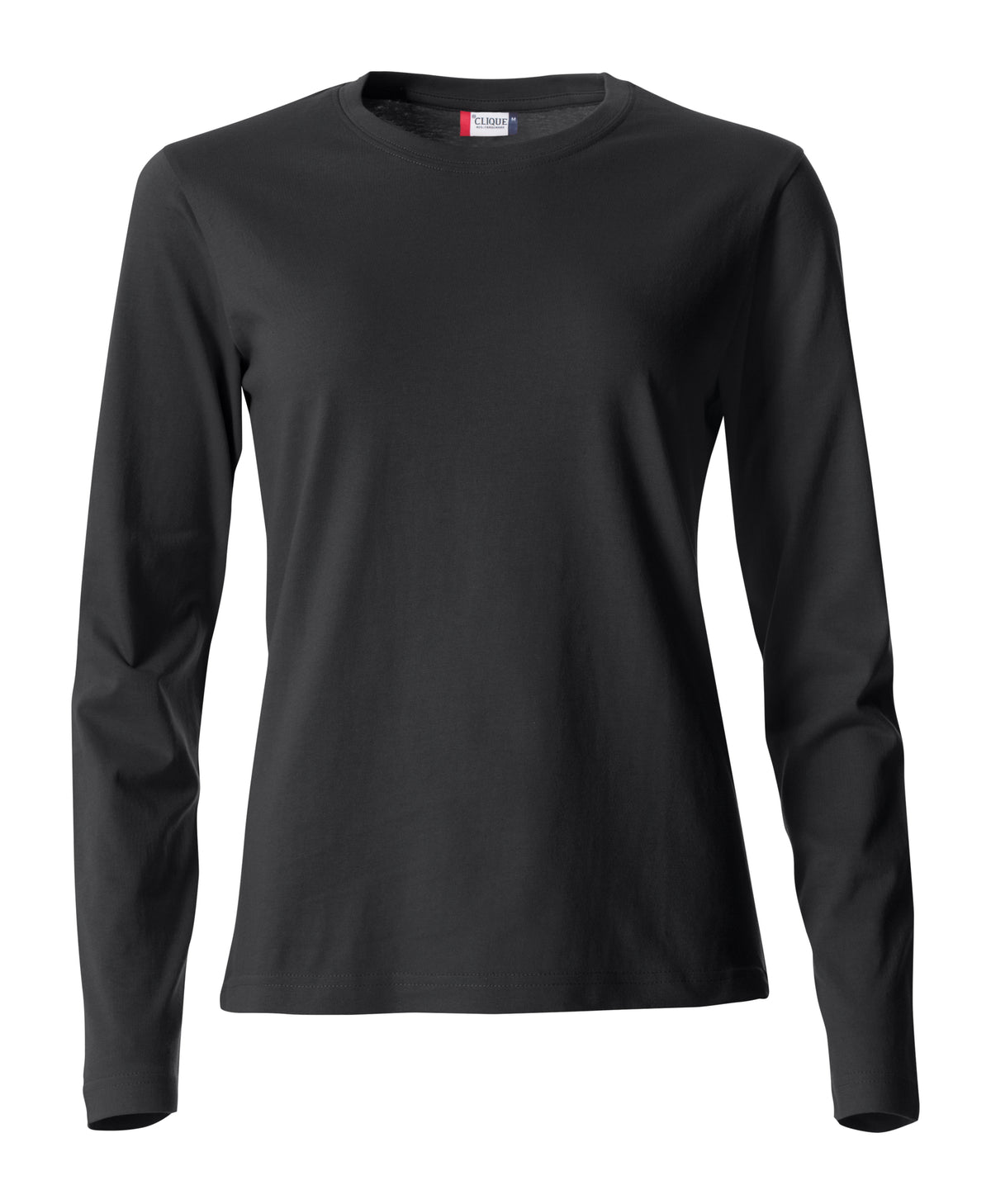 Clique Basic-T L/S – dame – Svart – forside