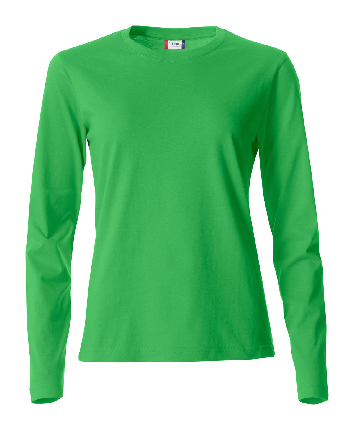 Clique Basic-T L/S – dame – Eplegrønn – forside